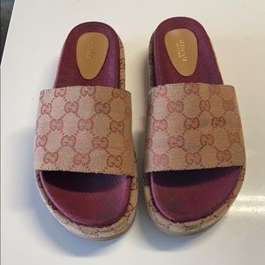 Gently worn Gucci slides